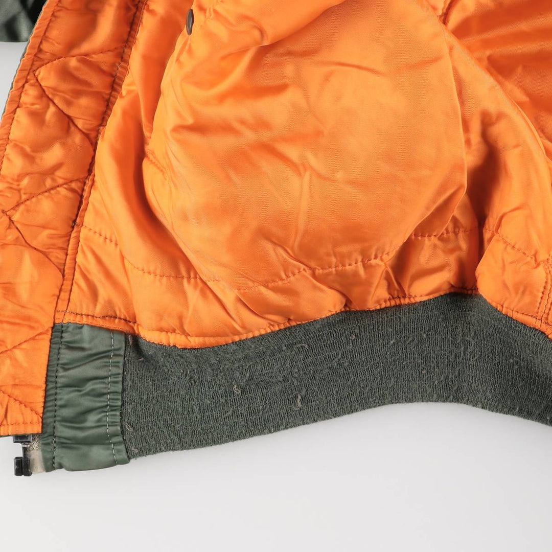 Civilian MA-1 style padded military flight jacket, made in the USA, men's size XL unclear Khaki type Vintage Second Hand