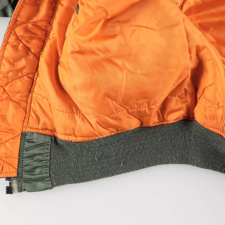 Civilian MA-1 style padded military flight jacket, made in the USA, men's size XL unclear Khaki type Vintage Second Hand