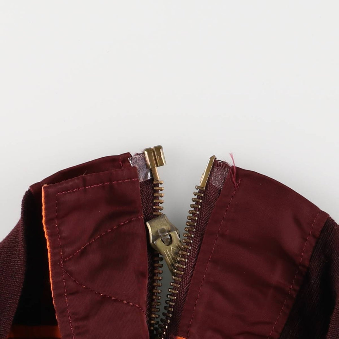 90'S civilian Alpha MA-1 style padded military flight jacket, made in the USA, men's size L, vintage Nylon burgundy type Vintage Second Hand