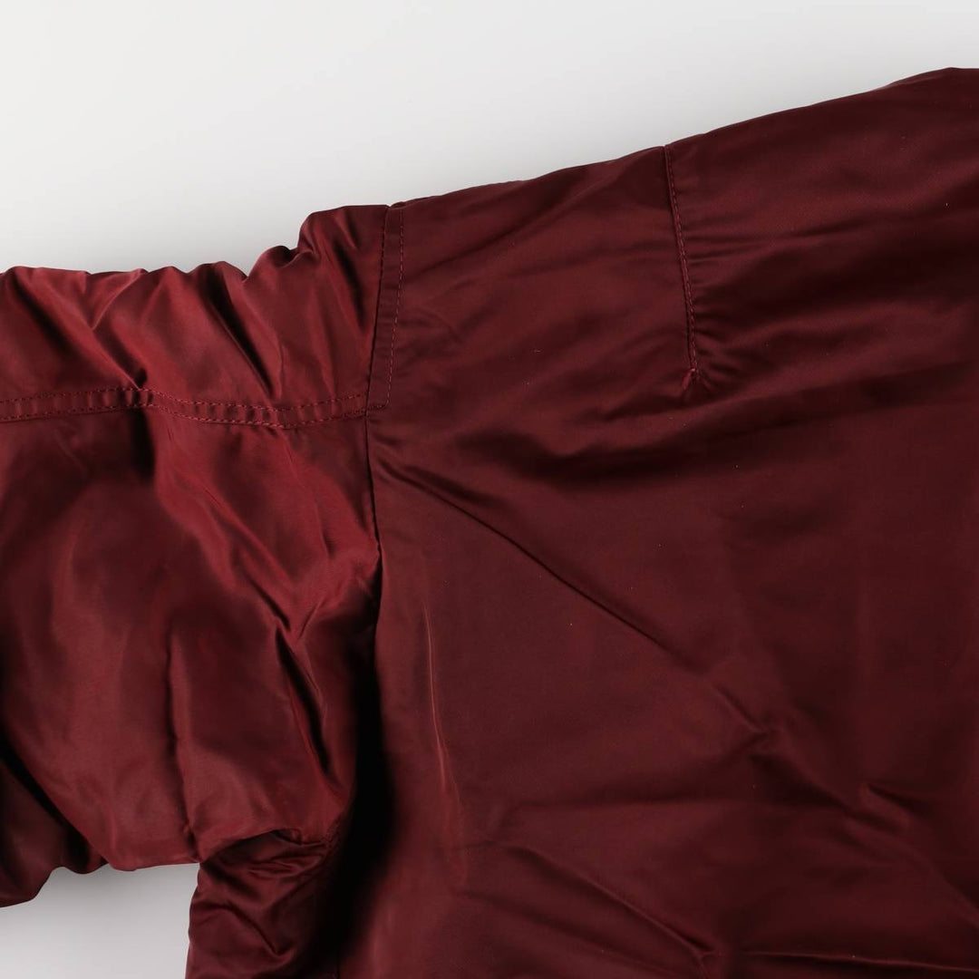 90'S civilian Alpha MA-1 style padded military flight jacket, made in the USA, men's size L, vintage Nylon burgundy type Vintage Second Hand