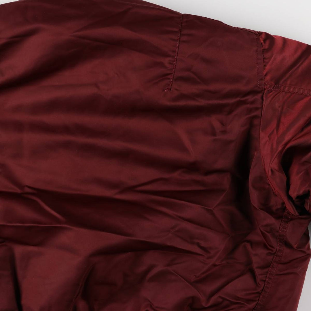 90'S civilian Alpha MA-1 style padded military flight jacket, made in the USA, men's size L, vintage Nylon burgundy type Vintage Second Hand