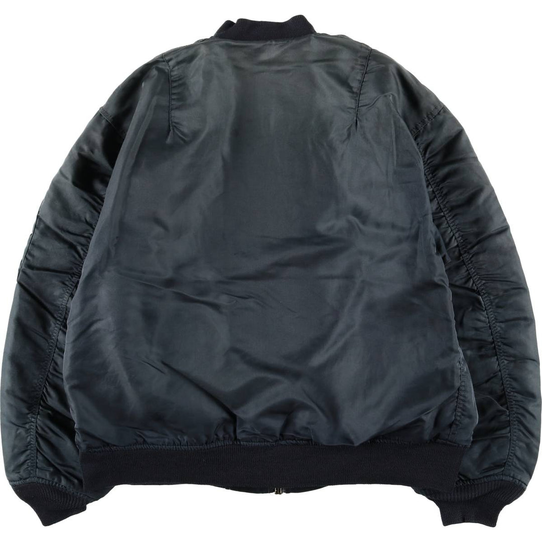 Vintage civilian MA-1 style military flight jacket, men's size XL unclear navy blue type Vintage Second Hand