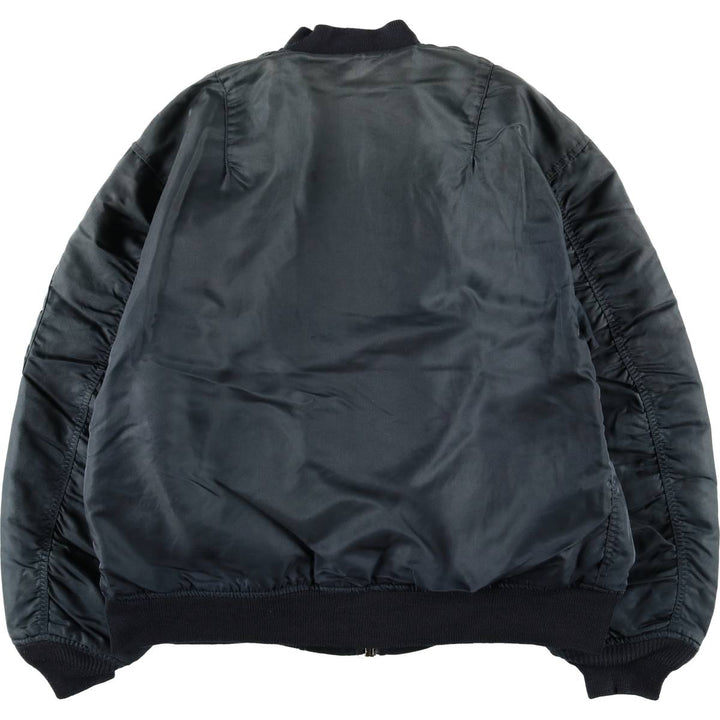 Vintage civilian MA-1 style military flight jacket, men's size XL unclear navy blue type Vintage Second Hand