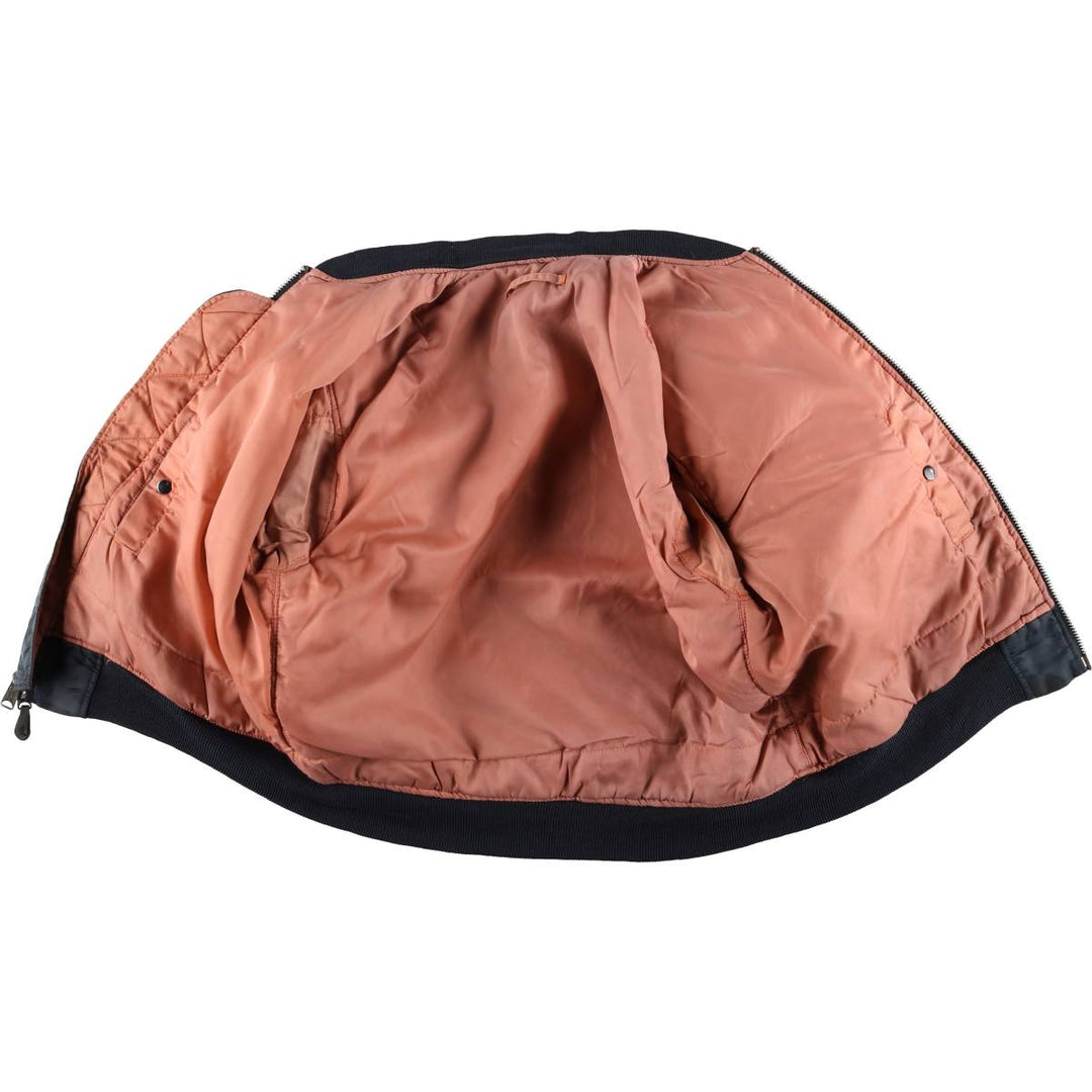 Vintage civilian MA-1 style military flight jacket, men's size XL unclear navy blue type Vintage Second Hand