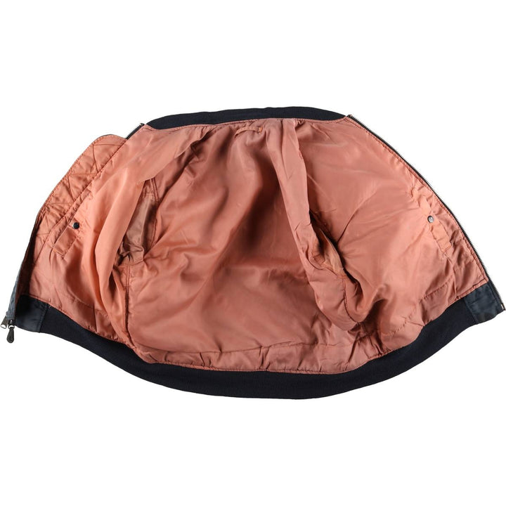 Vintage civilian MA-1 style military flight jacket, men's size XL unclear navy blue type Vintage Second Hand