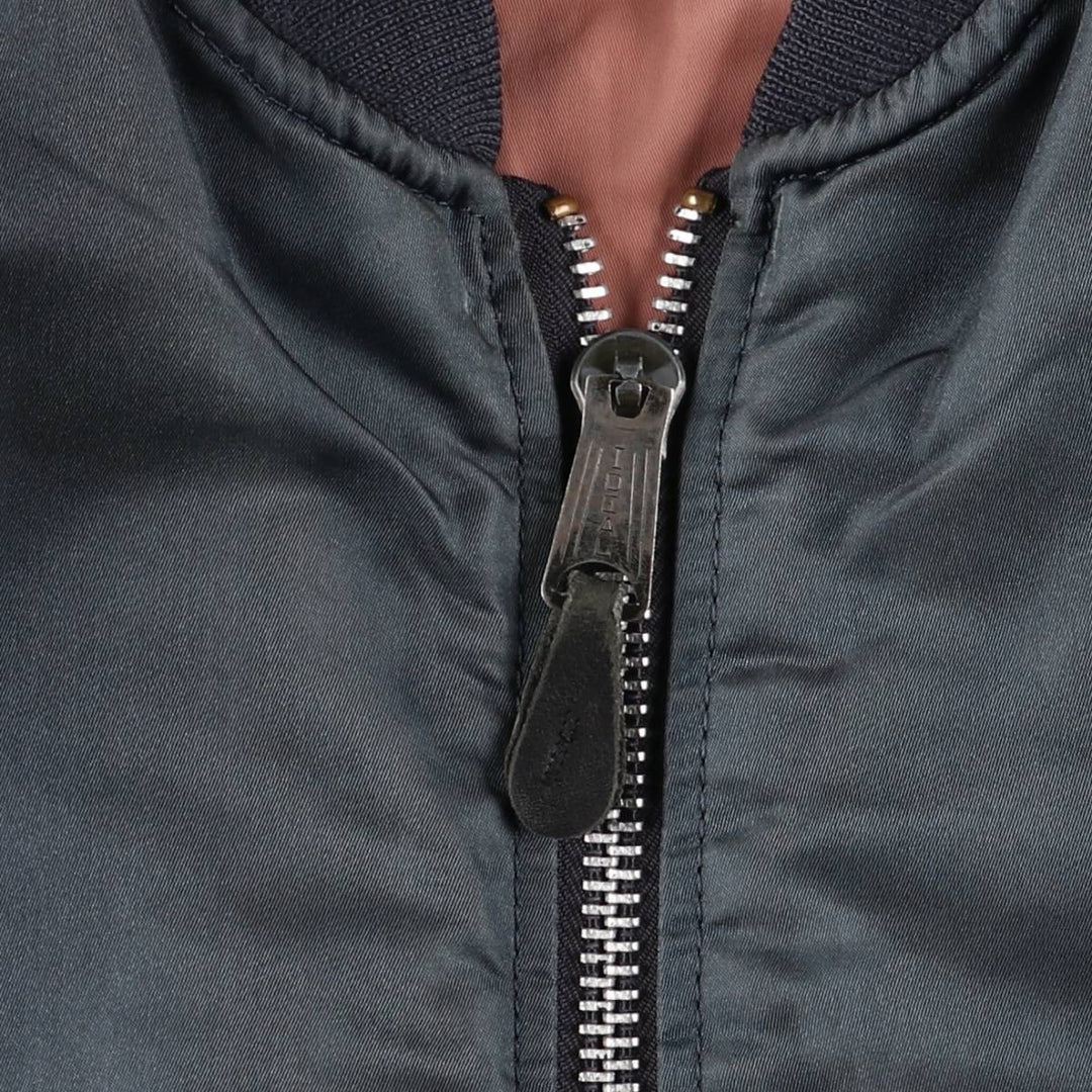 Vintage civilian MA-1 style military flight jacket, men's size XL unclear navy blue type Vintage Second Hand