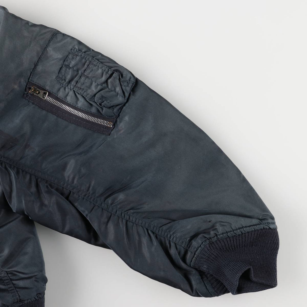 Vintage civilian MA-1 style military flight jacket, men's size XL unclear navy blue type Vintage Second Hand