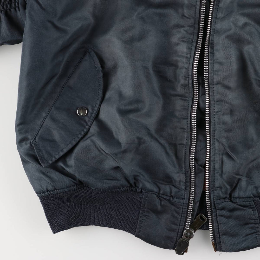 Vintage civilian MA-1 style military flight jacket, men's size XL unclear navy blue type Vintage Second Hand
