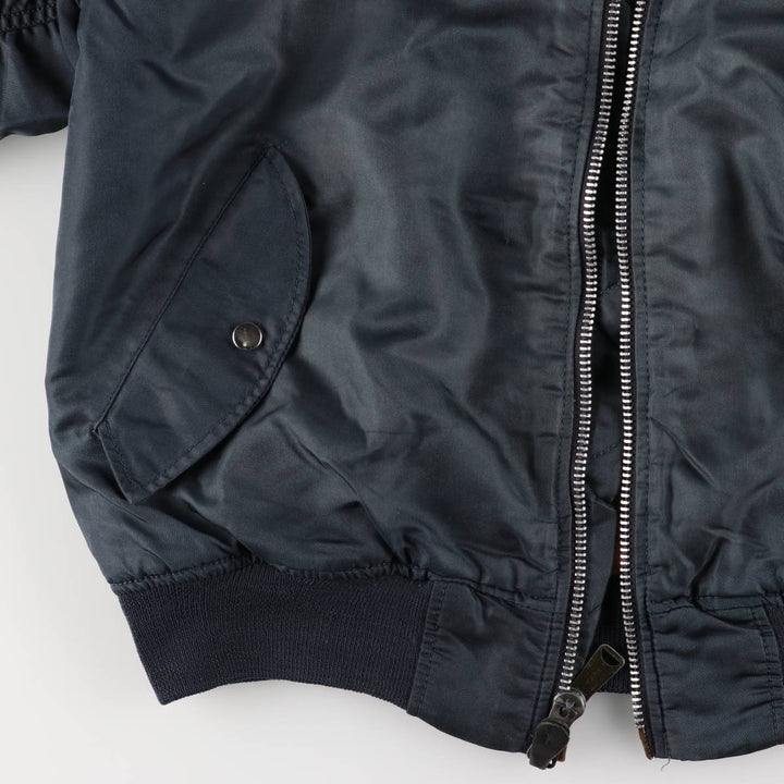 Vintage civilian MA-1 style military flight jacket, men's size XL unclear navy blue type Vintage Second Hand