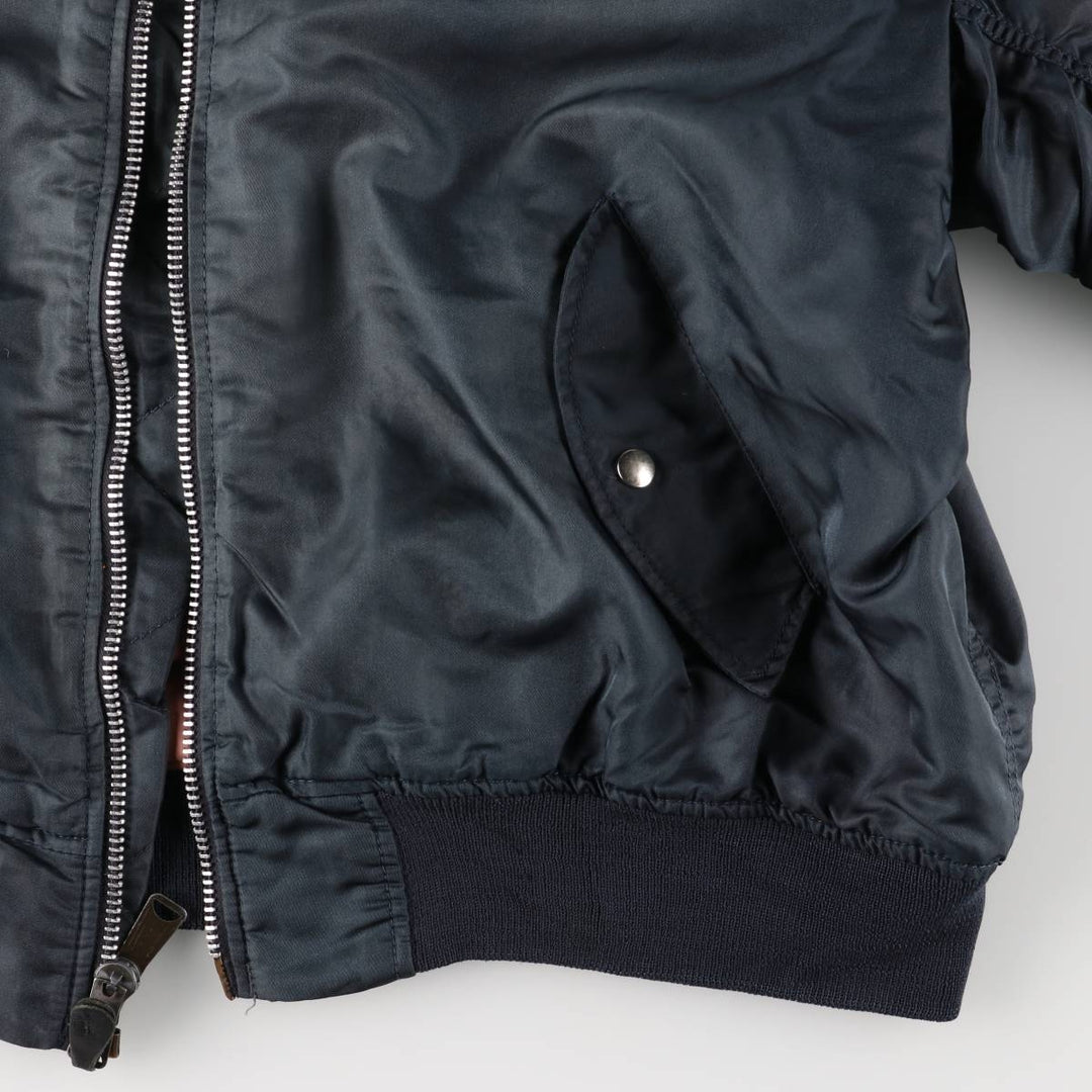 Vintage civilian MA-1 style military flight jacket, men's size XL unclear navy blue type Vintage Second Hand
