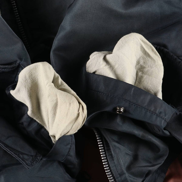 Vintage civilian MA-1 style military flight jacket, men's size XL unclear navy blue type Vintage Second Hand