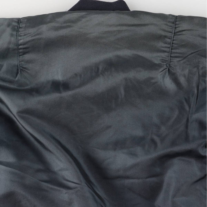 Vintage civilian MA-1 style military flight jacket, men's size XL unclear navy blue type Vintage Second Hand