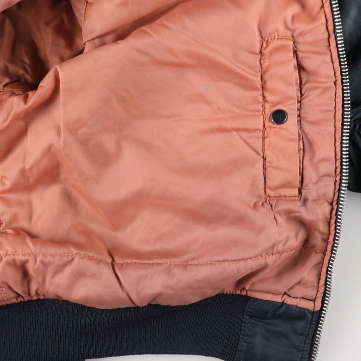 Vintage civilian MA-1 style military flight jacket, men's size XL unclear navy blue type Vintage Second Hand