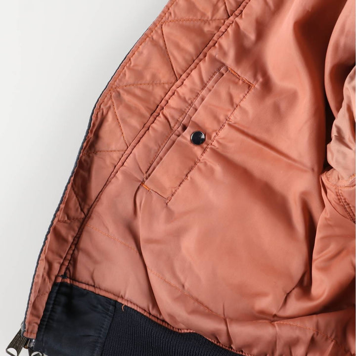 Vintage civilian MA-1 style military flight jacket, men's size XL unclear navy blue type Vintage Second Hand