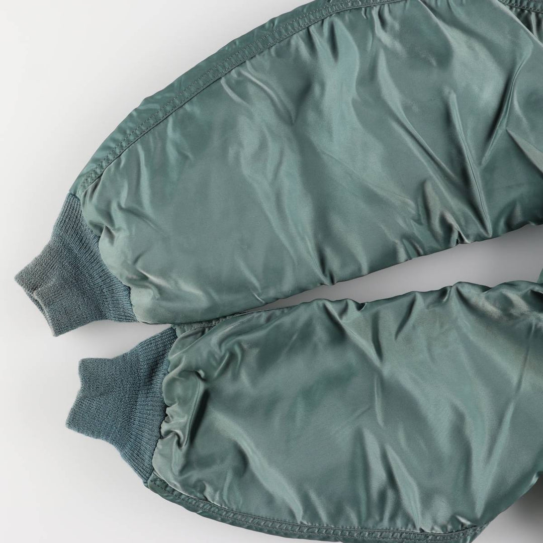 Civilian Alpha MA-1 style padded military flight jacket, men's size M, vintage Nylon green type Vintage Second Hand