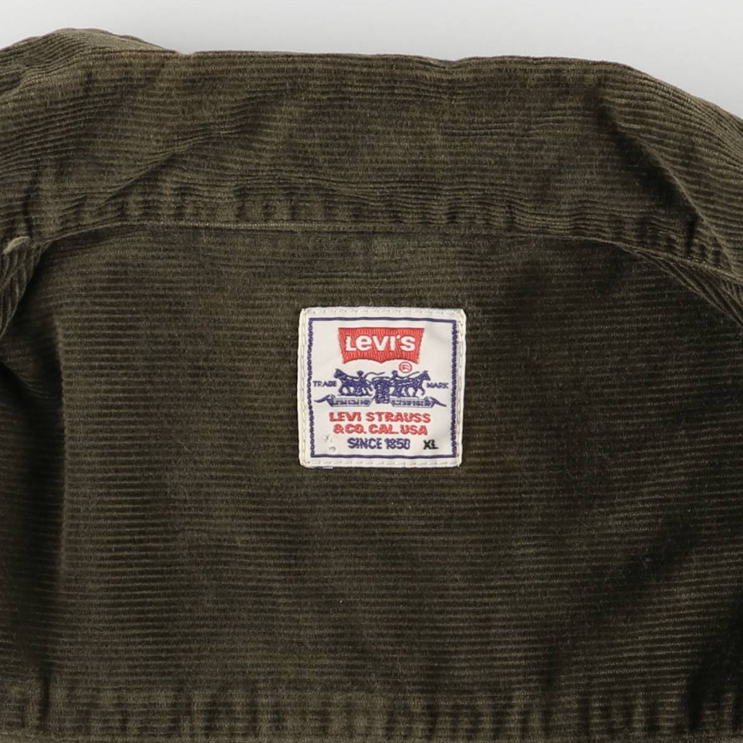 Levi's Corduroy Jacket, Men's Size XL cotton Khaki type Vintage Second Hand