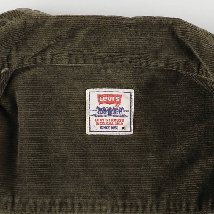 Levi's Corduroy Jacket, Men's Size XL cotton Khaki type Vintage Second Hand