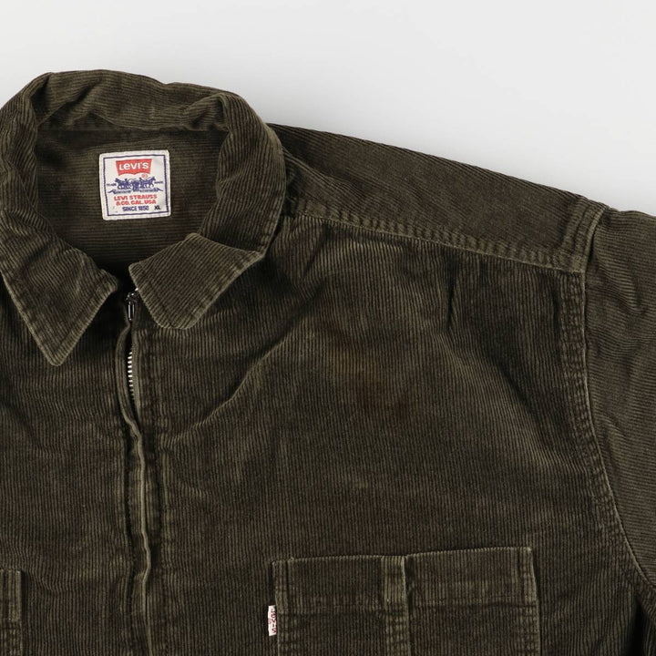 Levi's Corduroy Jacket, Men's Size XL cotton Khaki type Vintage Second Hand