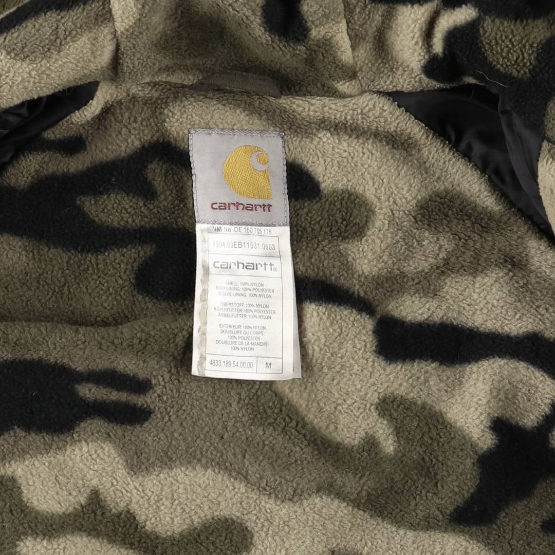 Carhartt Ripstop Hooded Work Jacket, Men's Size Medium Nylon Khaki type Vintage Second Hand