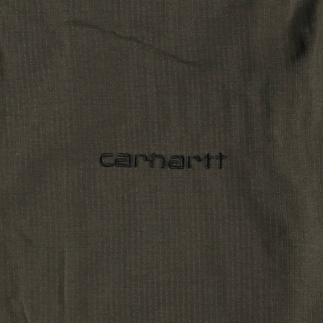 Carhartt Ripstop Hooded Work Jacket, Men's Size Medium Nylon Khaki type Vintage Second Hand