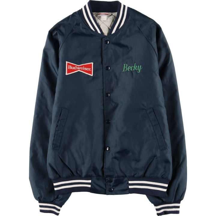 Vintage 80s-90'S Hartwell Padded Varsity Jacket, Made in USA, Men's XL unclear navy blue type Vintage Second Hand