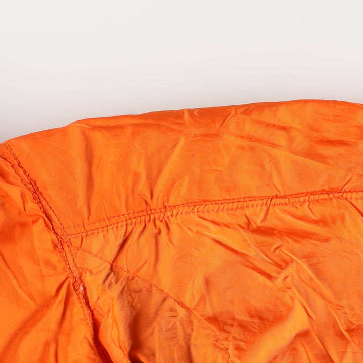 90'S civilian Alpha MA-1 style padded military flight jacket, made in the USA, men's size L, vintage Nylon navy blue type Vintage Second Hand