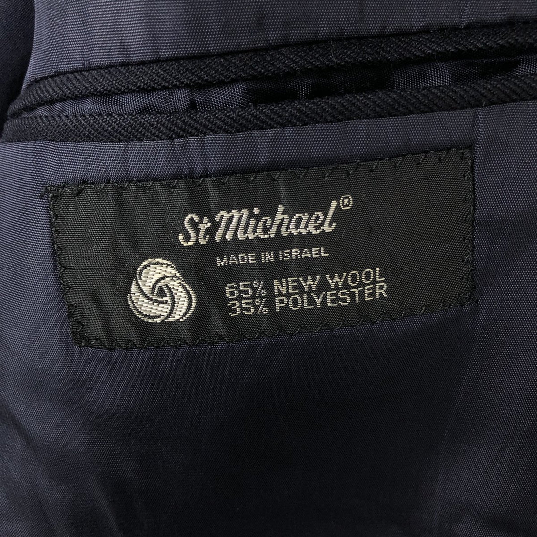 St. Michael Wool Tailored Jacket, Men's Size M wool black type Vintage Second Hand