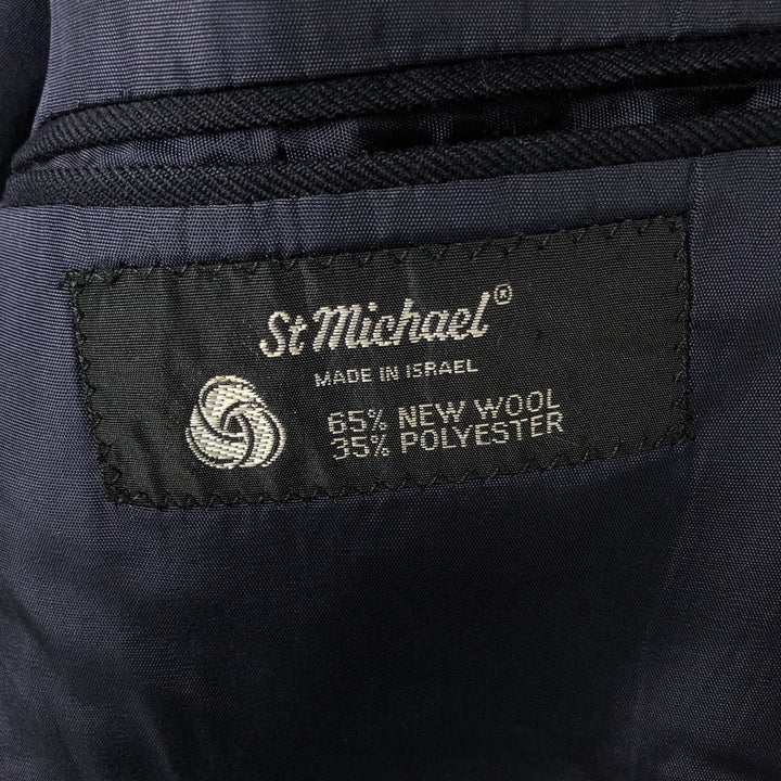 St. Michael Wool Tailored Jacket, Men's Size M wool black type Vintage Second Hand