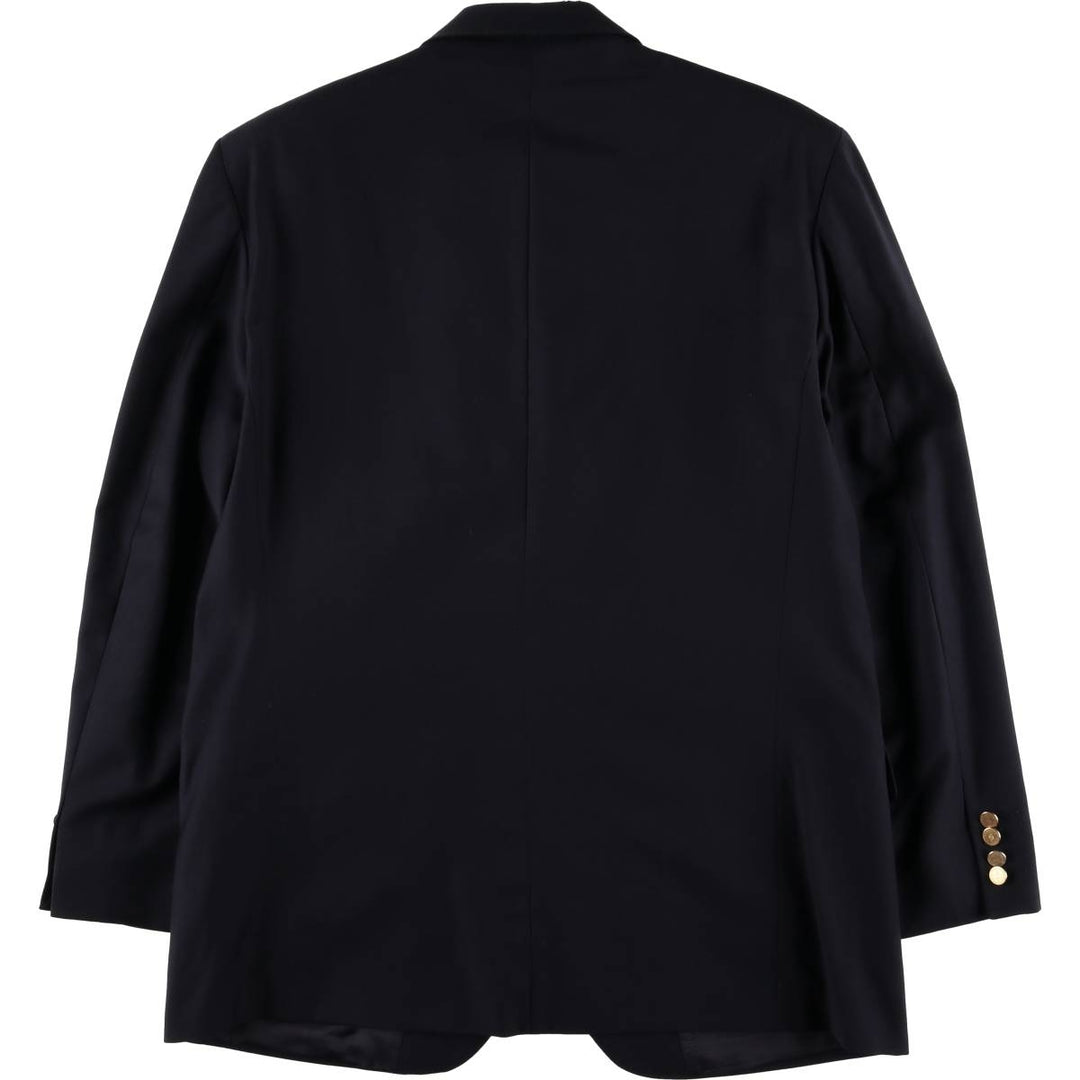 1990'S Marks & Spencer St. Michael Navy Blazer, Tailored Jacket, Made in the UK, Men's Size L wool navy blue type Vintage Second Hand