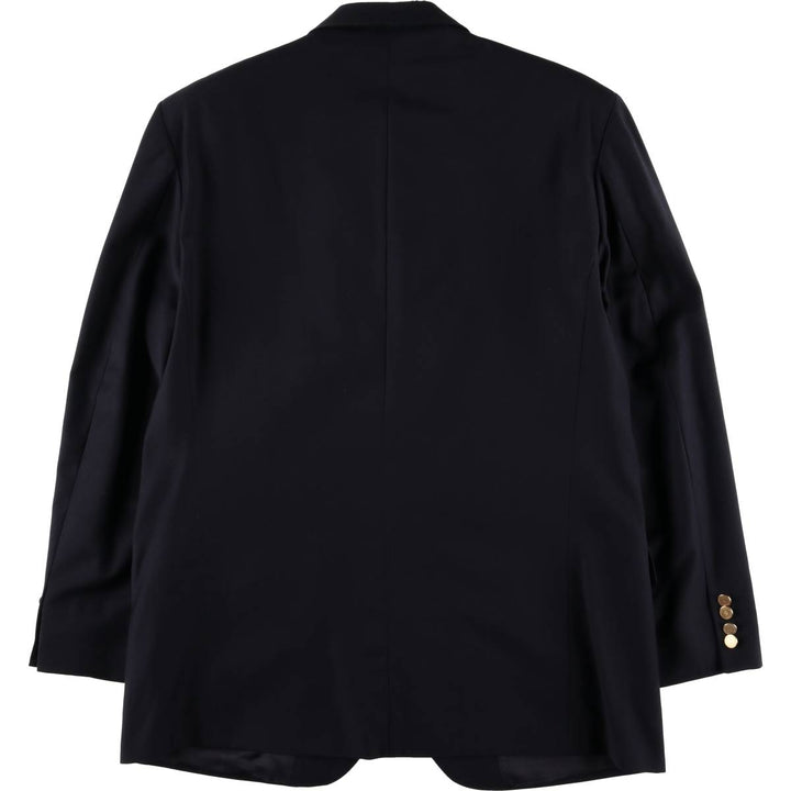 1990'S Marks & Spencer St. Michael Navy Blazer, Tailored Jacket, Made in the UK, Men's Size L wool navy blue type Vintage Second Hand