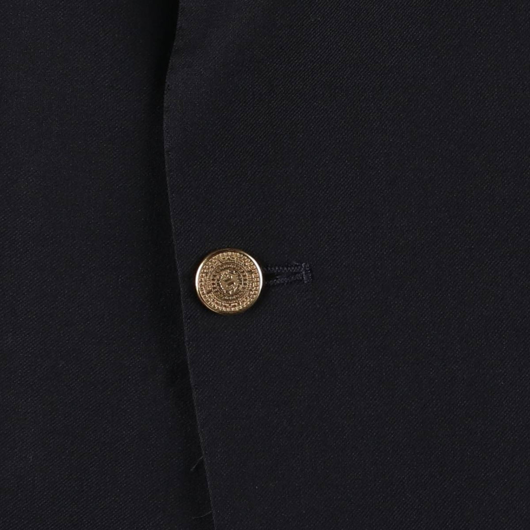 1990'S Marks & Spencer St. Michael Navy Blazer, Tailored Jacket, Made in the UK, Men's Size L wool navy blue type Vintage Second Hand