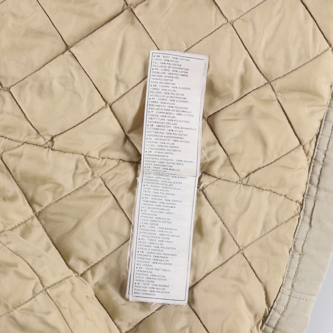 2000'S Nike stand-collar padded puffer jacket, size M, men's cotton Beige type Vintage Second Hand