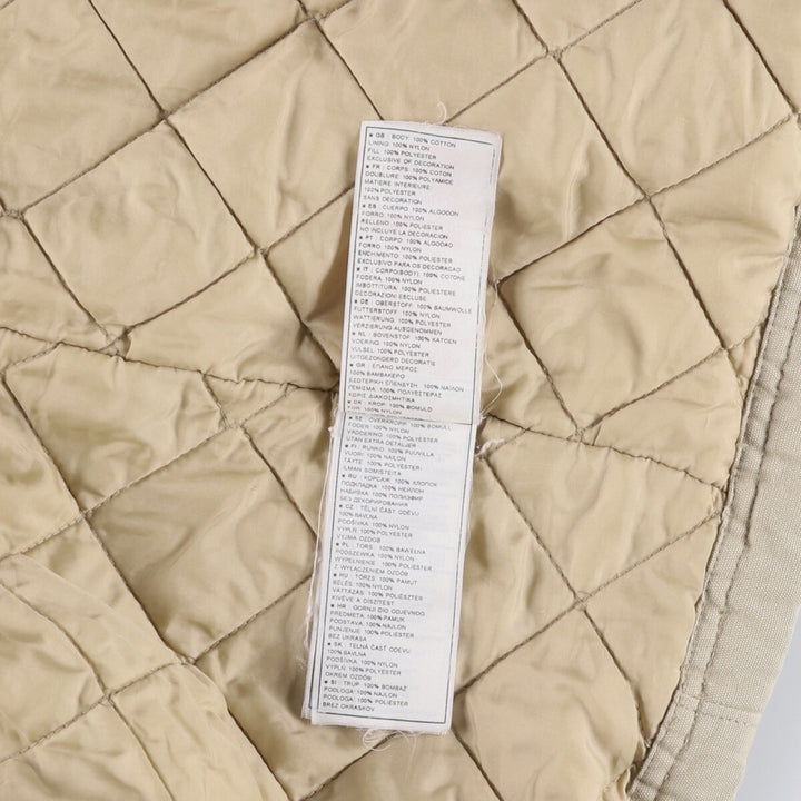 2000'S Nike stand-collar padded puffer jacket, size M, men's cotton Beige type Vintage Second Hand