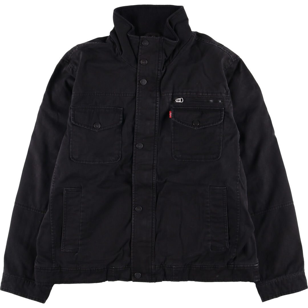 Levi's Stand Collar Cotton Jacket, Men's XL cotton black type Vintage Second Hand