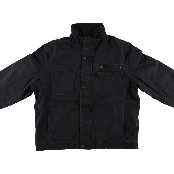 Levi's Stand Collar Cotton Jacket, Men's XL cotton black type Vintage Second Hand