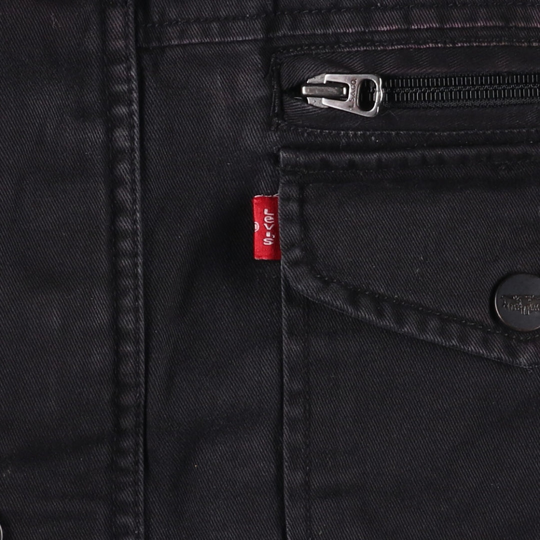 Levi's Stand Collar Cotton Jacket, Men's XL cotton black type Vintage Second Hand