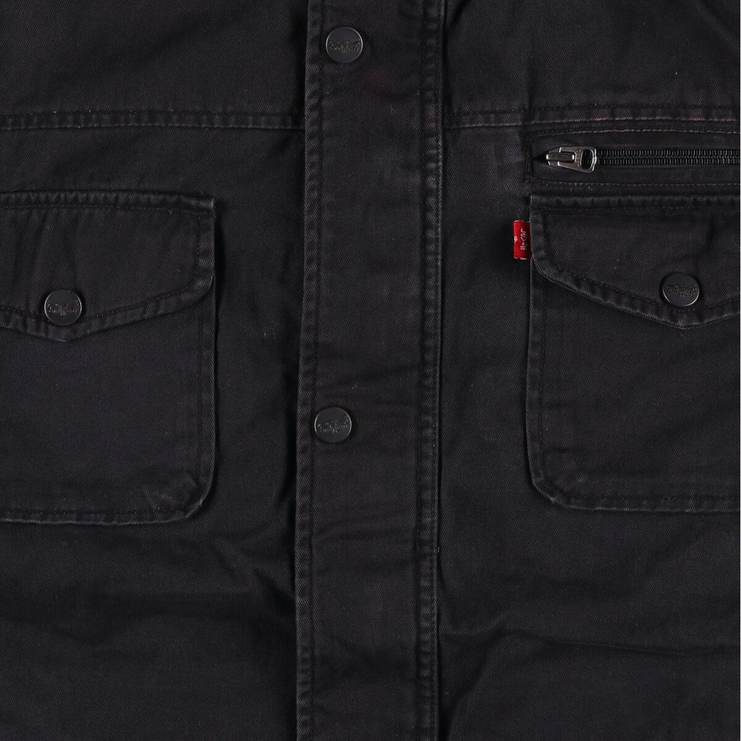 Levi's Stand Collar Cotton Jacket, Men's XL cotton black type Vintage Second Hand