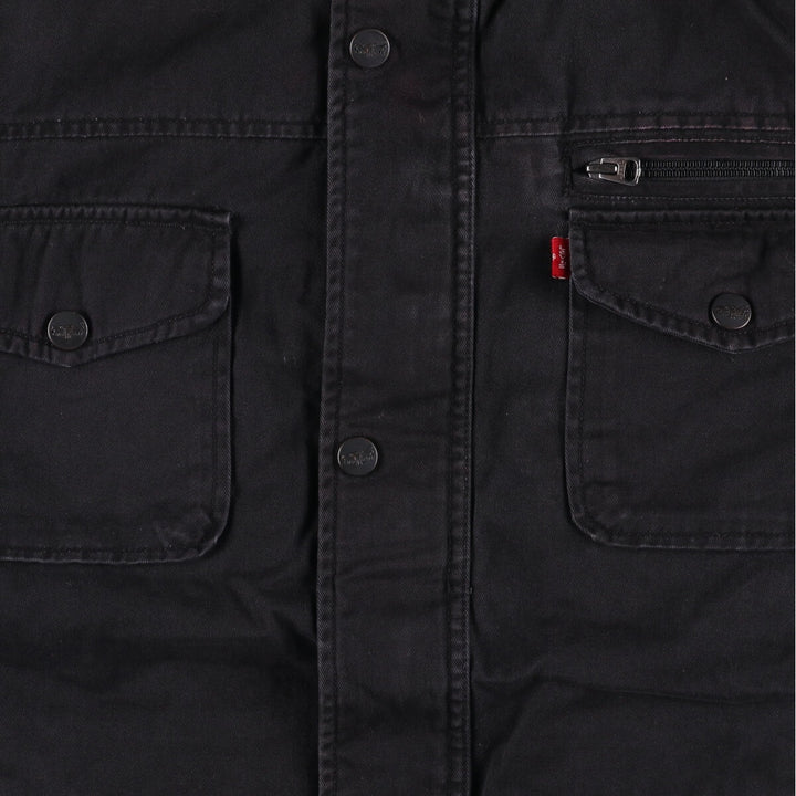 Levi's Stand Collar Cotton Jacket, Men's XL cotton black type Vintage Second Hand