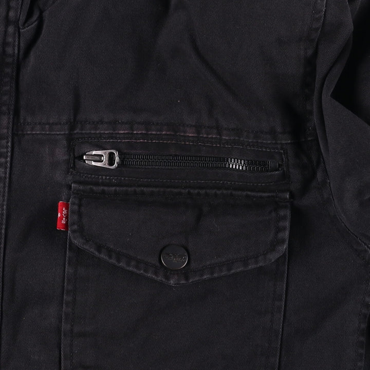 Levi's Stand Collar Cotton Jacket, Men's XL cotton black type Vintage Second Hand