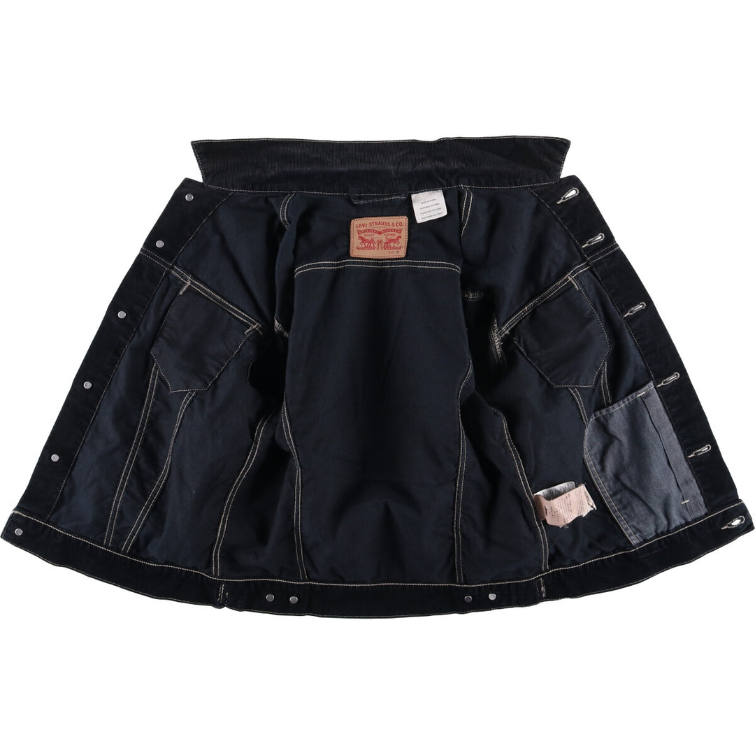 Levi's Corduroy Jacket, Men's Size Medium cotton black type Vintage Second Hand