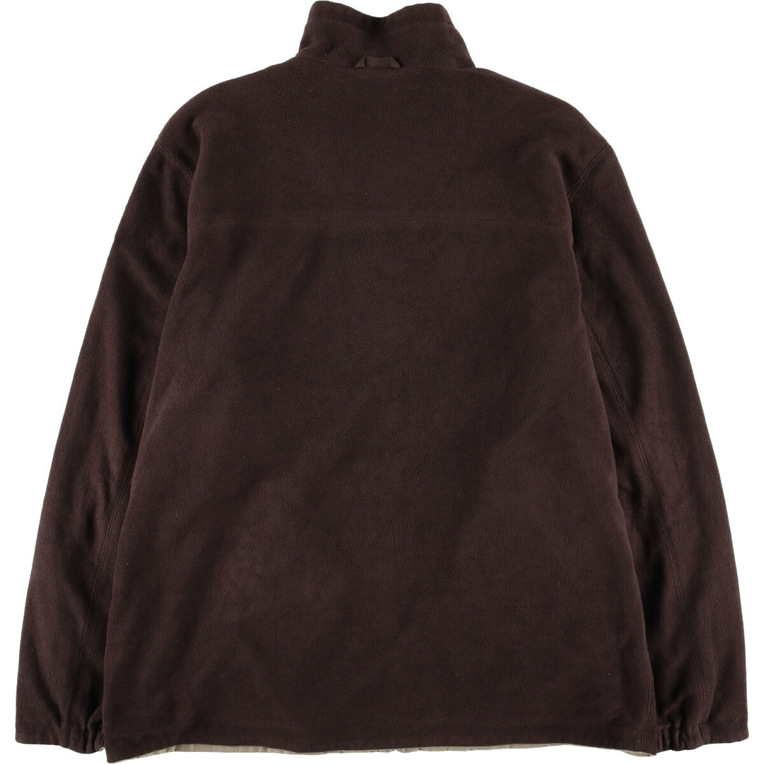 Nautica reversible fleece jacket, men's size L polyester brown type Vintage Second Hand