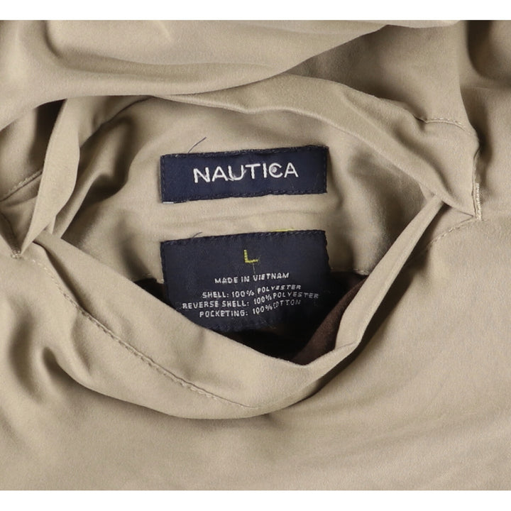 Nautica reversible fleece jacket, men's size L polyester brown type Vintage Second Hand