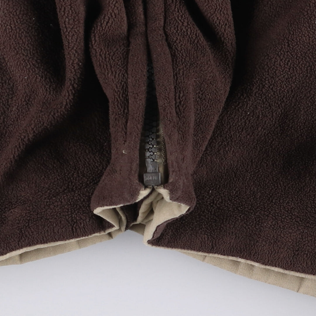 Nautica reversible fleece jacket, men's size L polyester brown type Vintage Second Hand