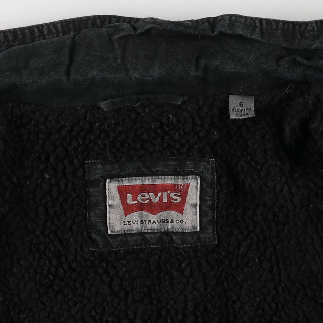 Levi's stand-collar cotton jacket, men's size L cotton black type Vintage Second Hand