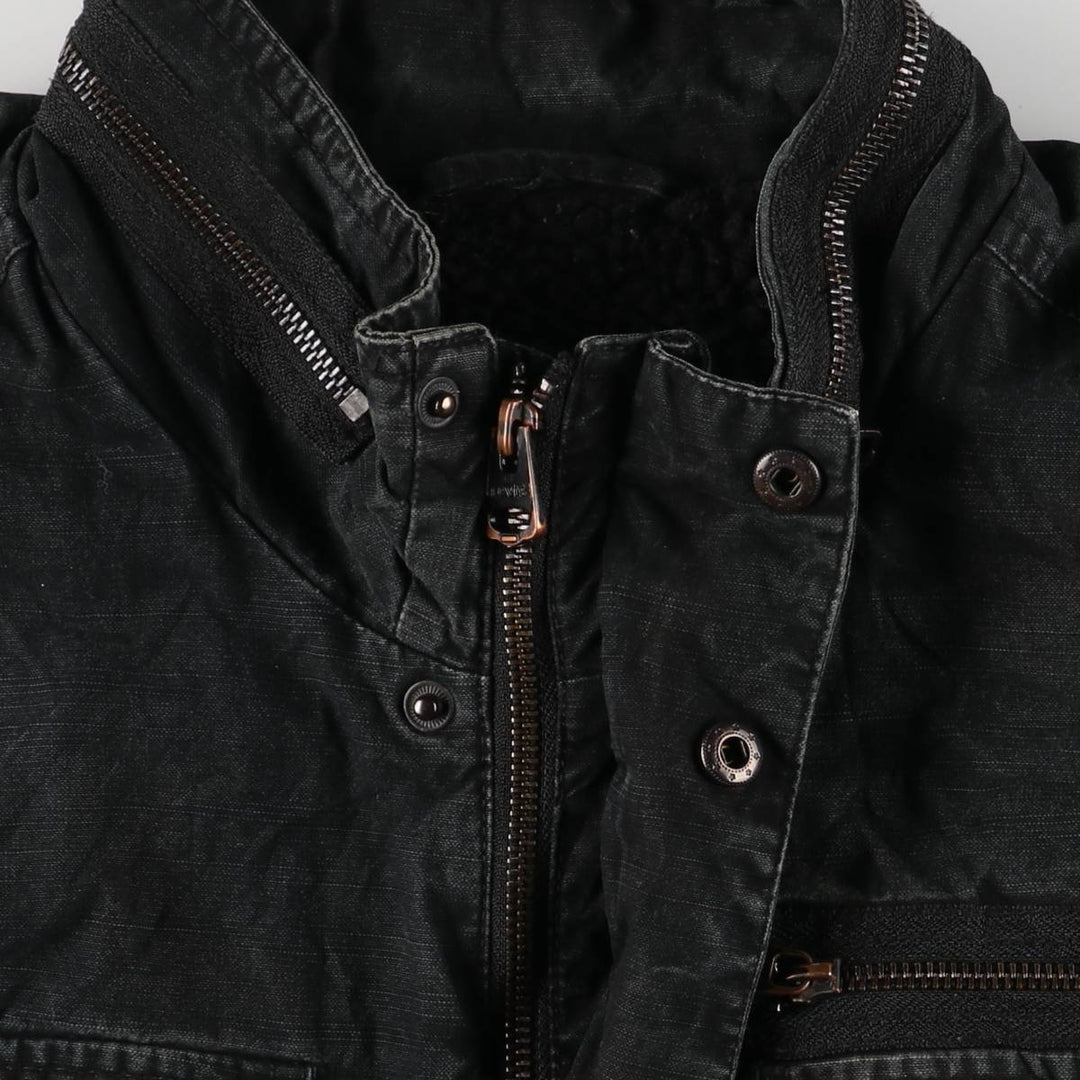 Levi's stand-collar cotton jacket, men's size L cotton black type Vintage Second Hand