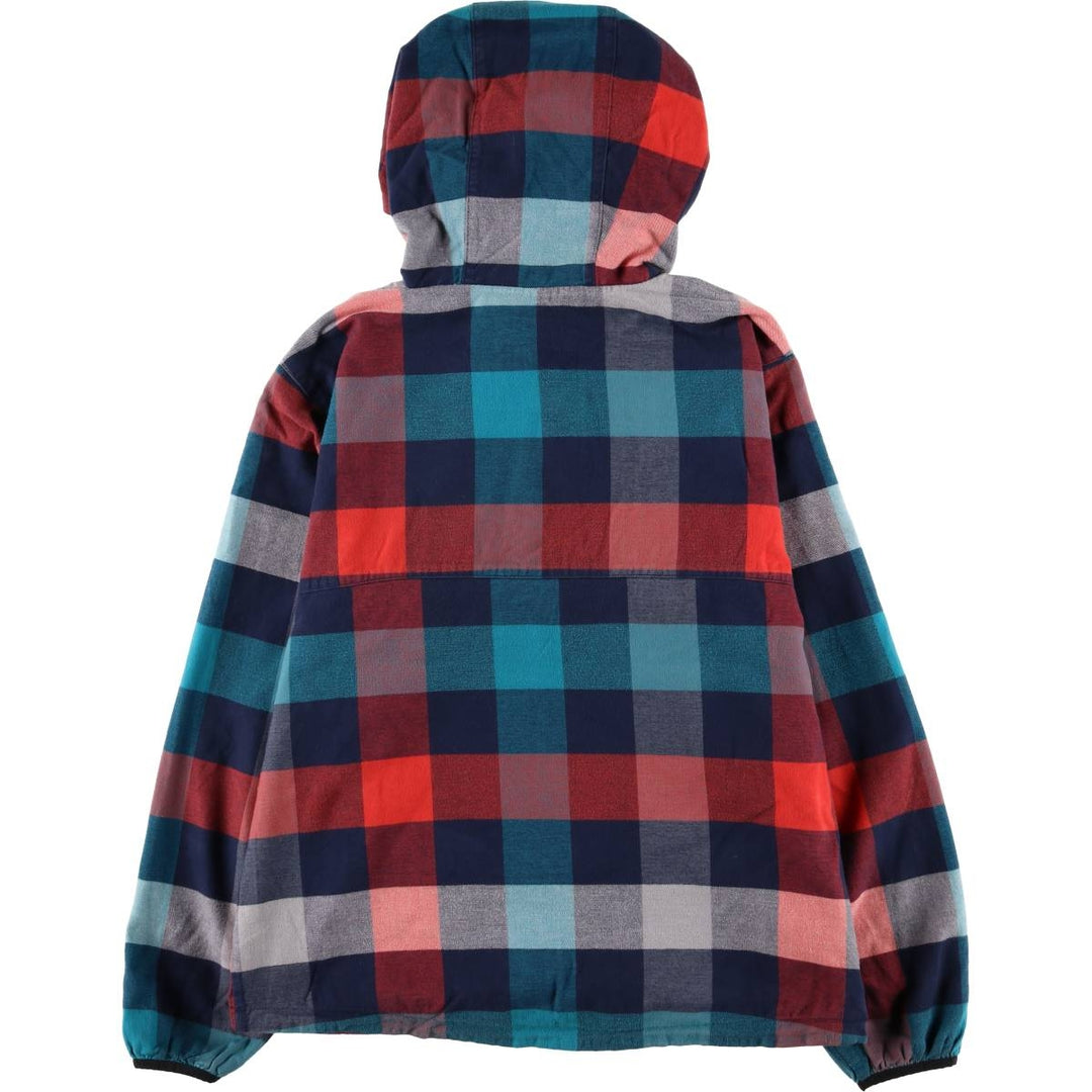 2000'S Nike Check Pattern Reversible Anorak Parka, Cotton Blouson, Men's Size L cotton multicolor Vintage Second Hand