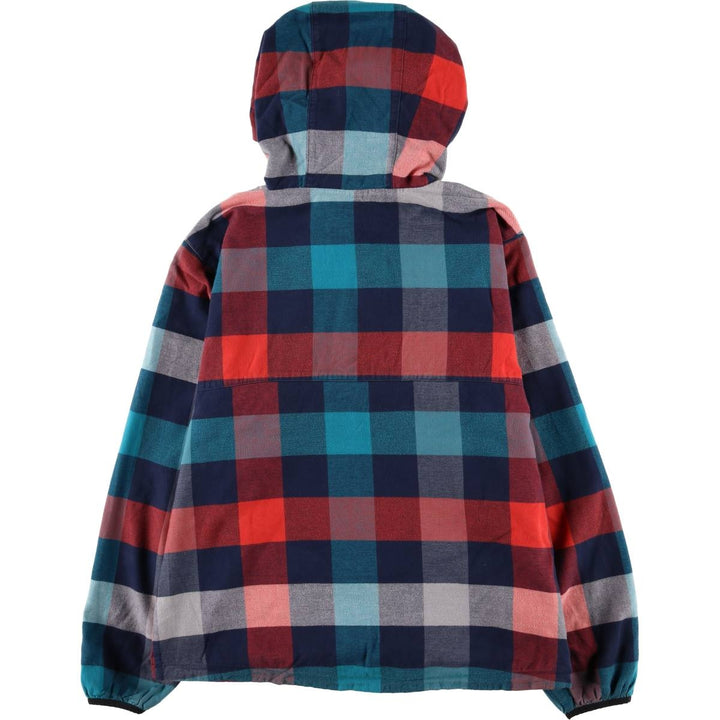 2000'S Nike Check Pattern Reversible Anorak Parka, Cotton Blouson, Men's Size L cotton multicolor Vintage Second Hand