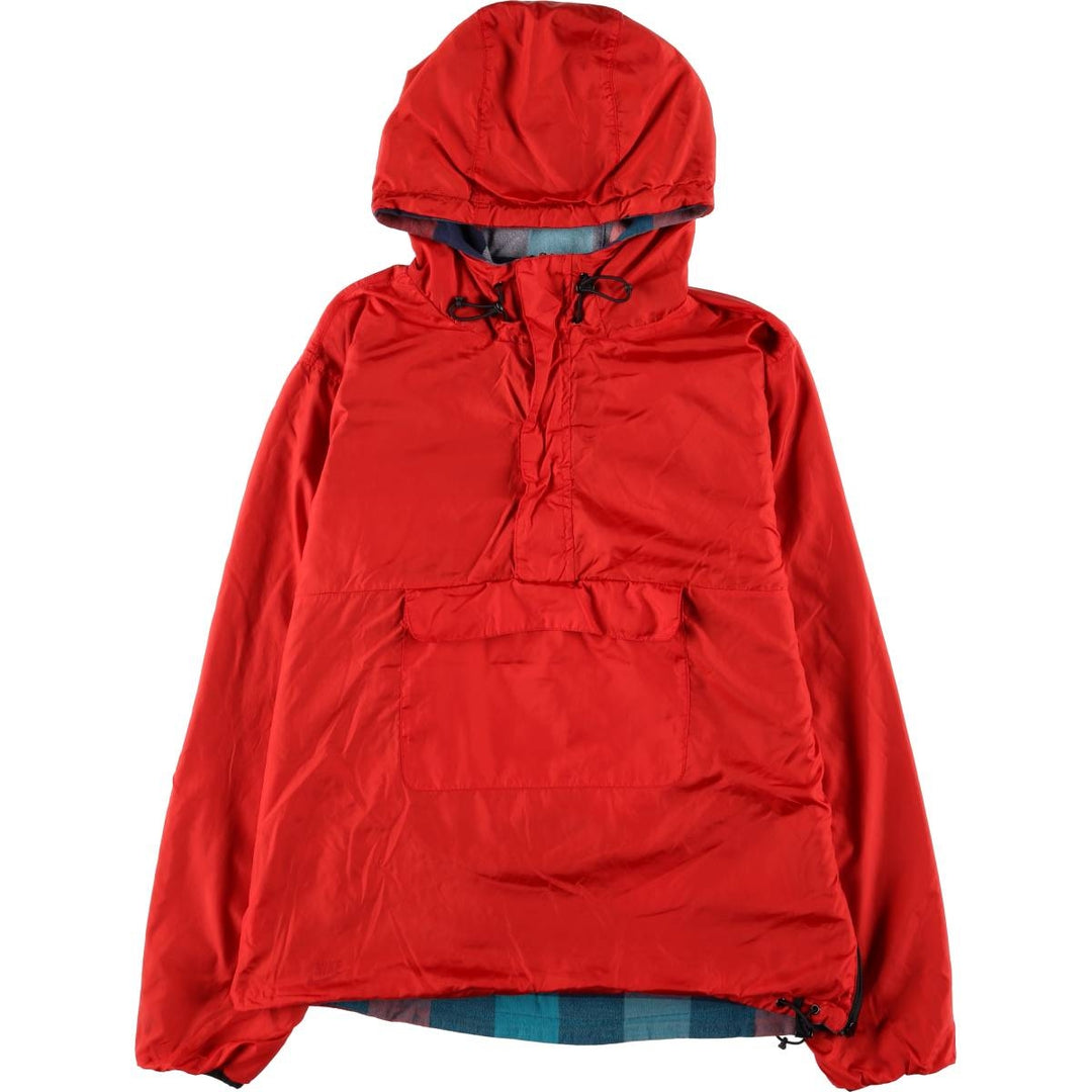 2000'S Nike Check Pattern Reversible Anorak Parka, Cotton Blouson, Men's Size L cotton multicolor Vintage Second Hand