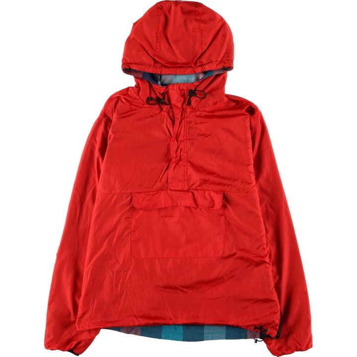 2000'S Nike Check Pattern Reversible Anorak Parka, Cotton Blouson, Men's Size L cotton multicolor Vintage Second Hand