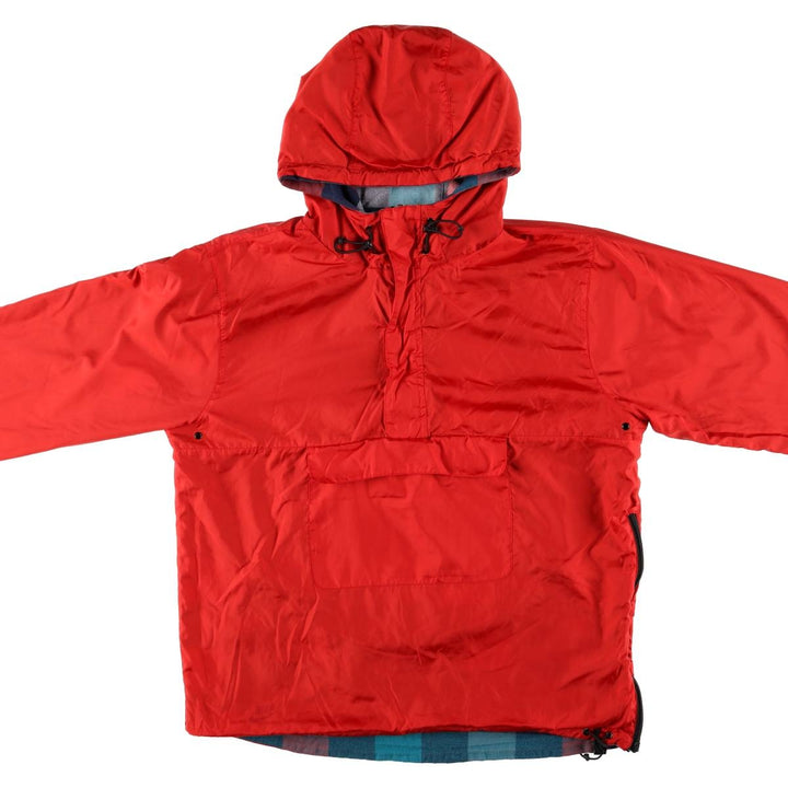 2000'S Nike Check Pattern Reversible Anorak Parka, Cotton Blouson, Men's Size L cotton multicolor Vintage Second Hand